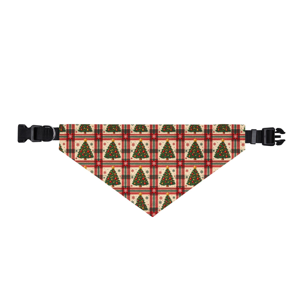 Evergreen Tree Plaid Christmas Dog Bandana
