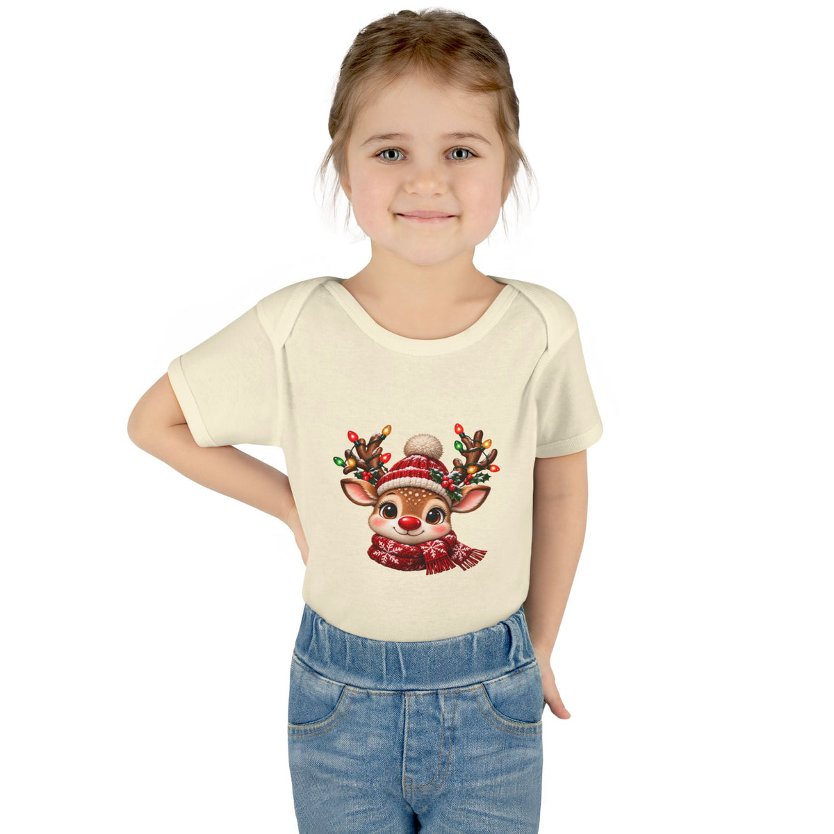 Twinkle Reindeer Matching Family Christmas Baby Bodysuit