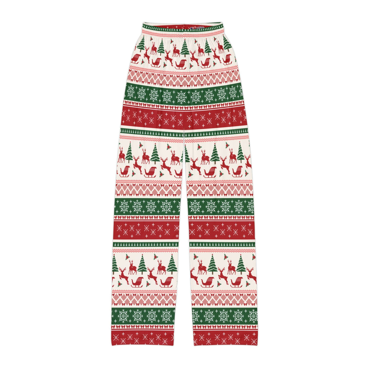 Snowman Kisses Fair Isle kids Christmas lounge pants