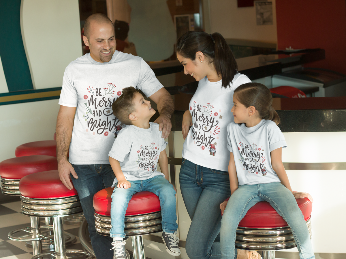 Be Merry and Bright Matching Family Christmas Shirt – Kids Tee – Style 2