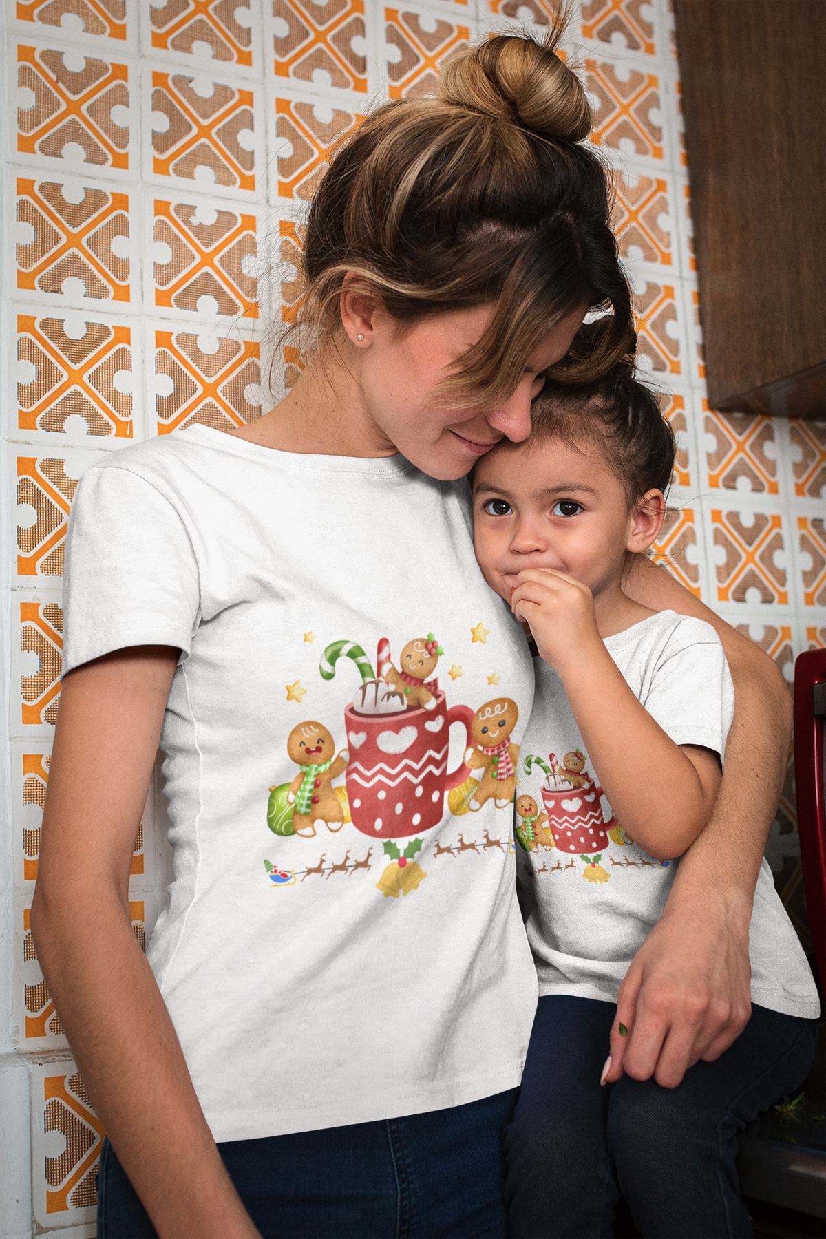 Christmas Cocoa & Cookies Mommy & Me Matching Christmas Shirt – Mom Adult Tee
