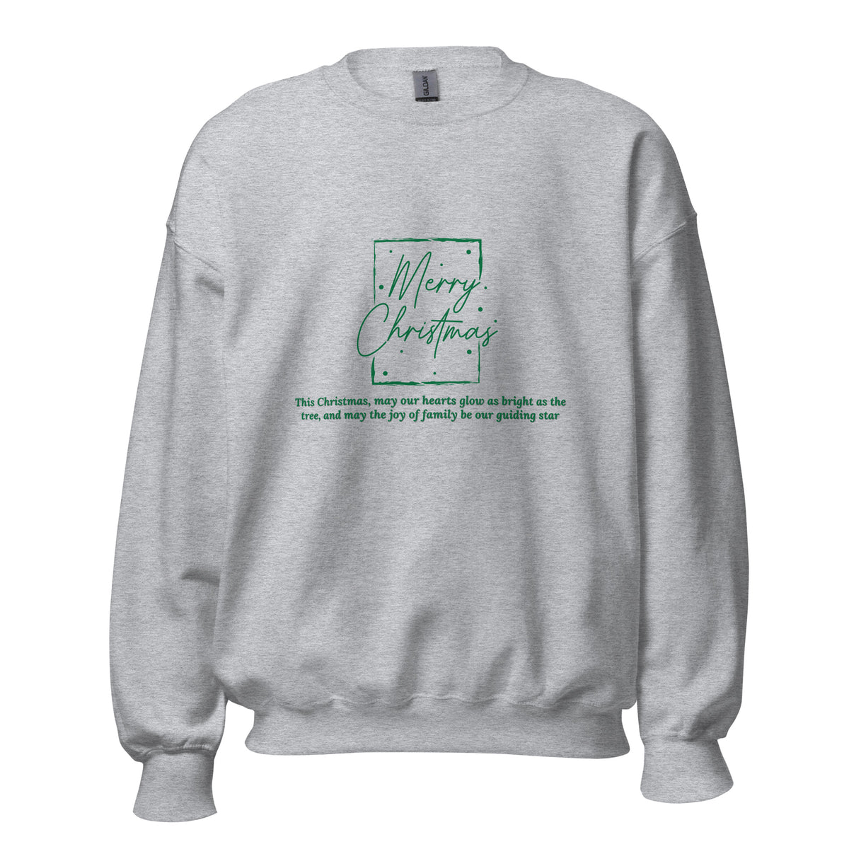 Sport grey adult Merry Christmas family quote sweatshirt