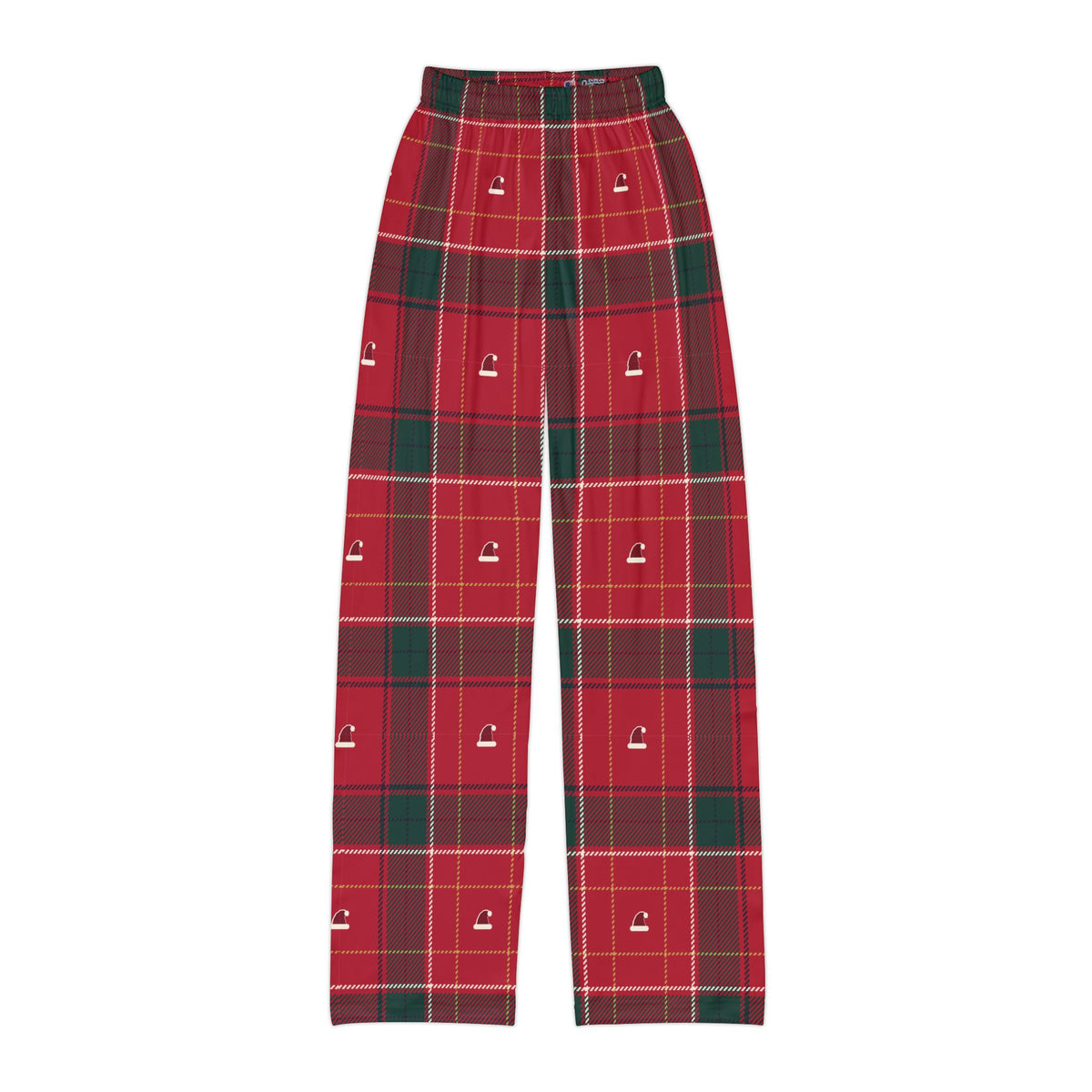 Claus Plaid matching family Christmas kids lounge pants – front view