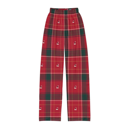 Claus Plaid matching family Christmas kids lounge pants – front view
