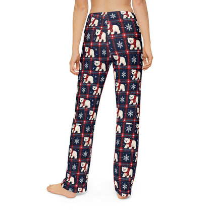 Polar Bear Plaid Matching Family Lounge Pants – Kids