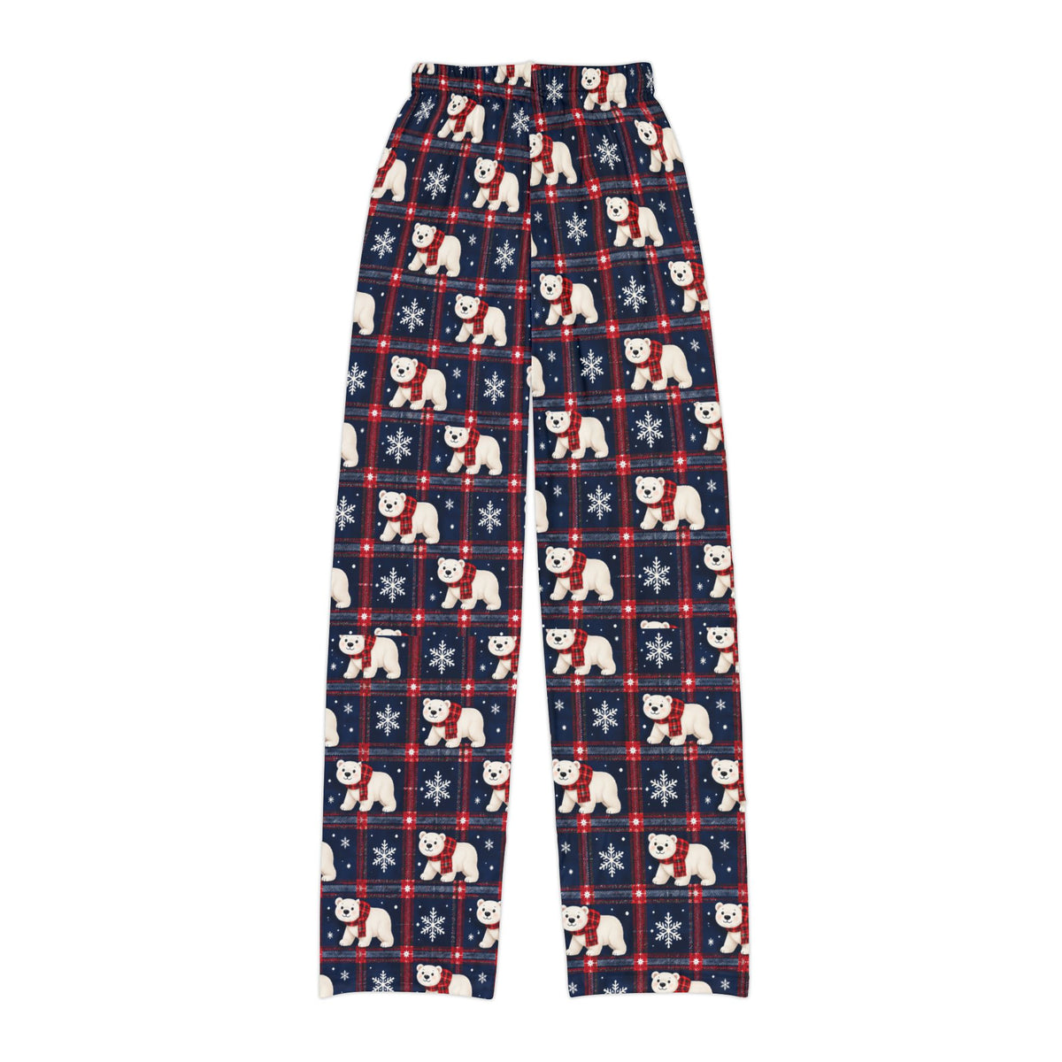 Polar Bear Plaid Matching Family Lounge Pants – Kids