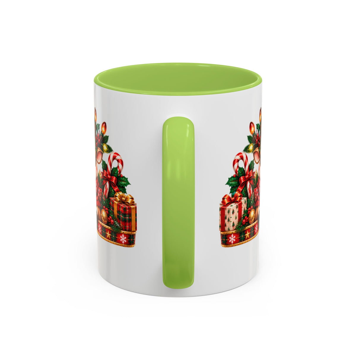 Cozy Cream Reindeer Christmas Mug