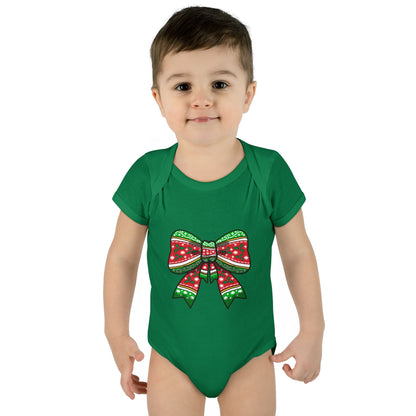 Merry Bow Matching Family Christmas Baby Bodysuit