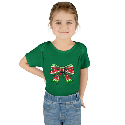 Merry Bow Matching Family Christmas Baby Bodysuit