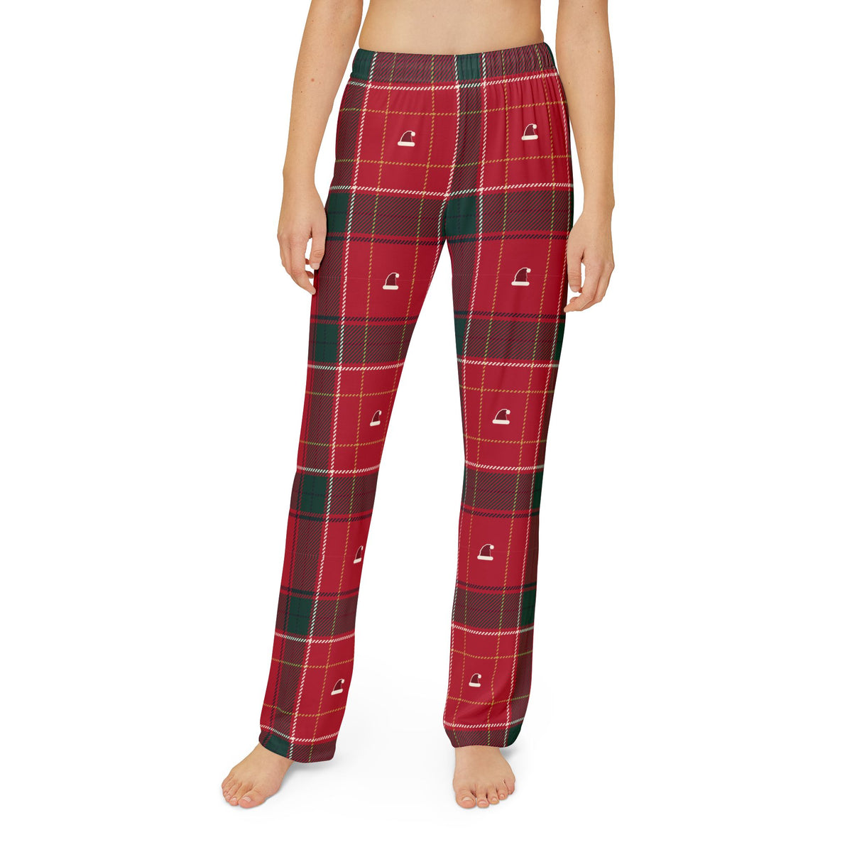 Claus Plaid matching family Christmas kids lounge pants – side view