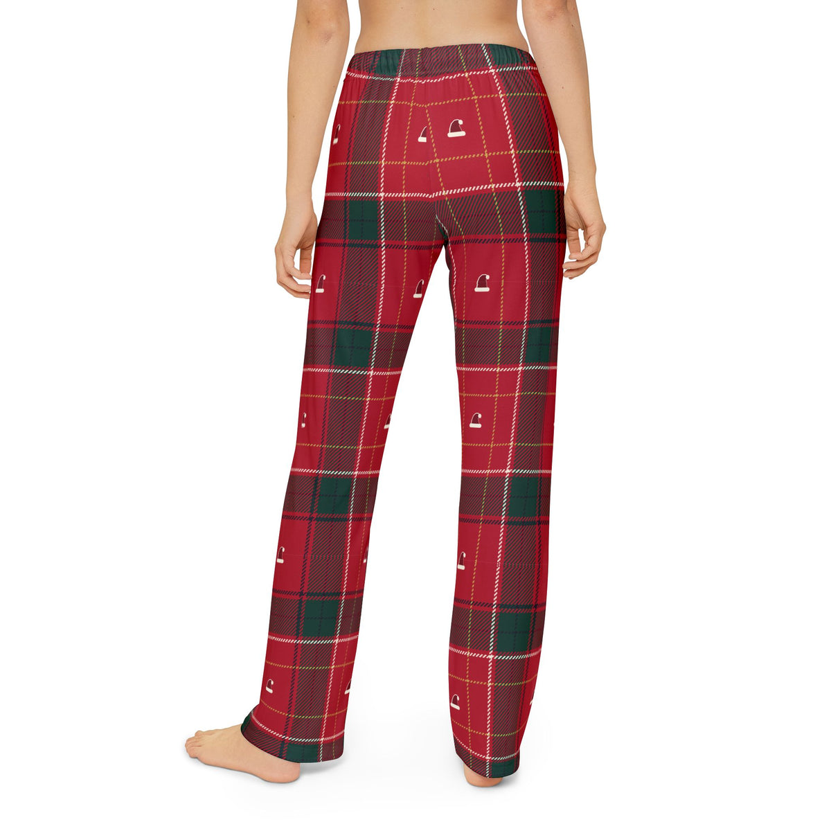 Claus Plaid matching family Christmas kids lounge pants – detail