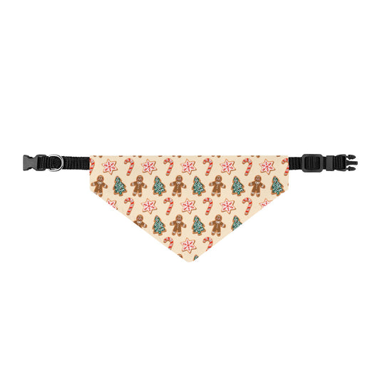 Gingerbread Cookie Christmas Dog Bandana