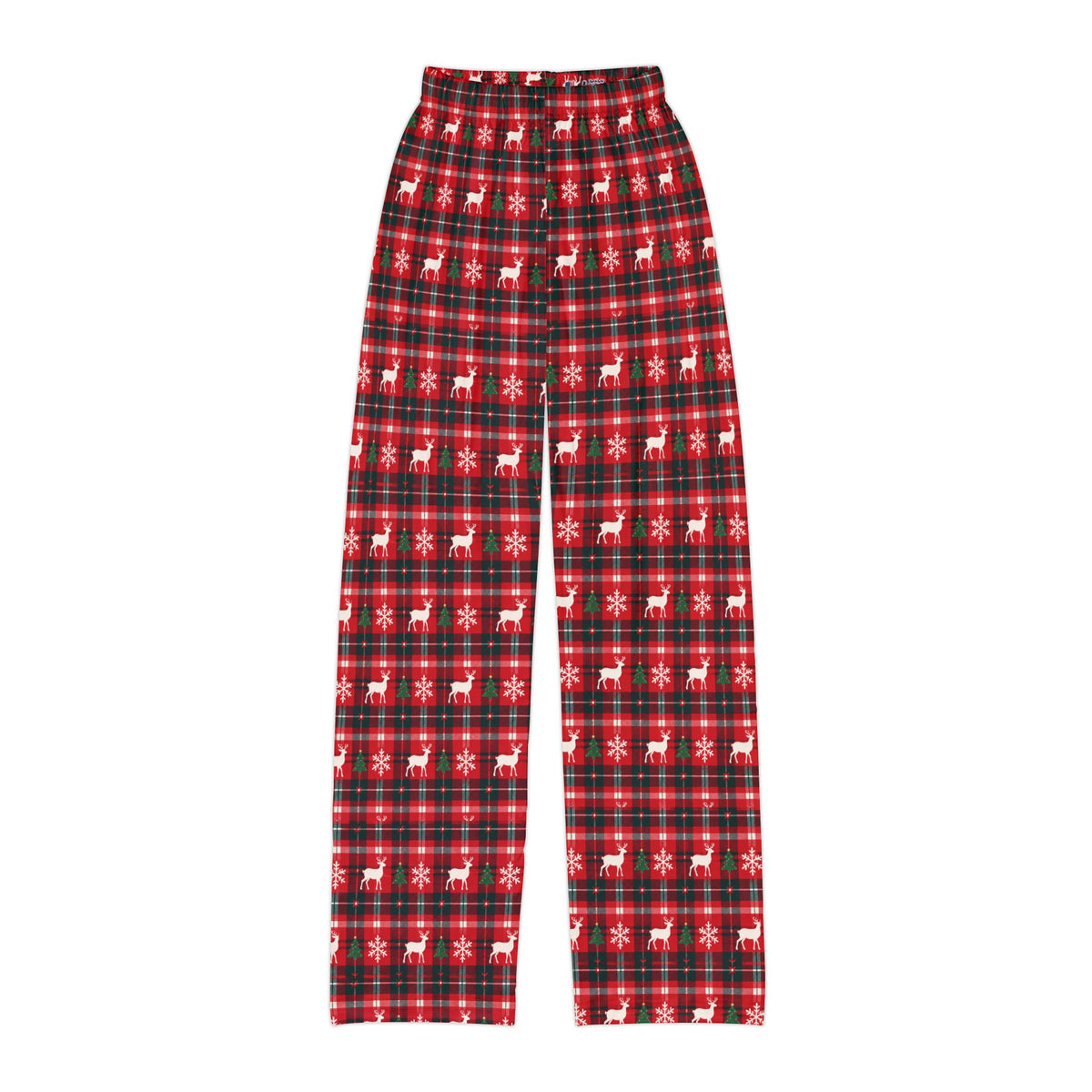 Reindeer Plaid matching family Christmas lounge pants for kids