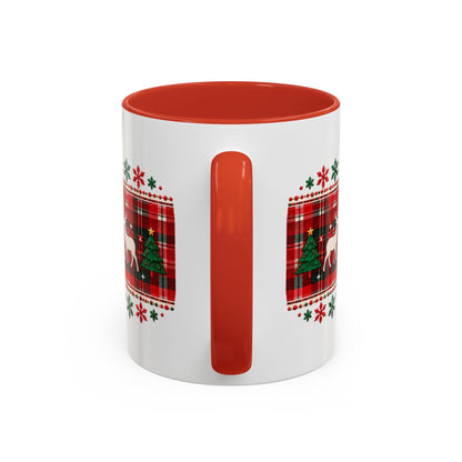 Reindeer Plaid Christmas Mug