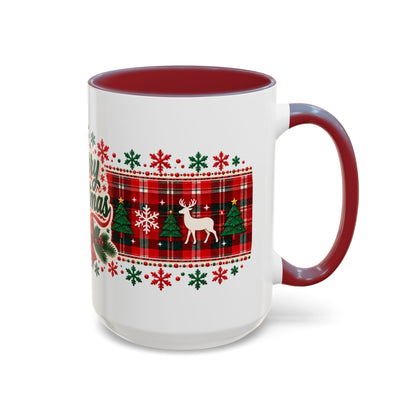 Reindeer Plaid Christmas Mug