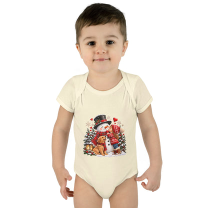 Snowman Kisses Matching Family Christmas Baby Bodysuit