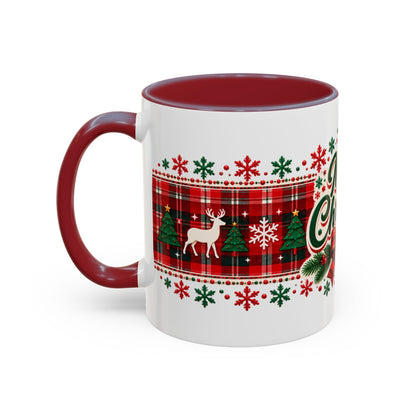 Reindeer Plaid Christmas Mug