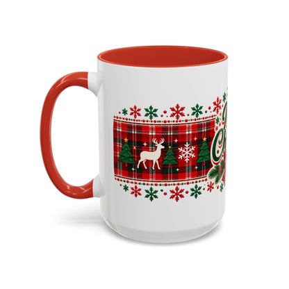 Reindeer Plaid Christmas Mug