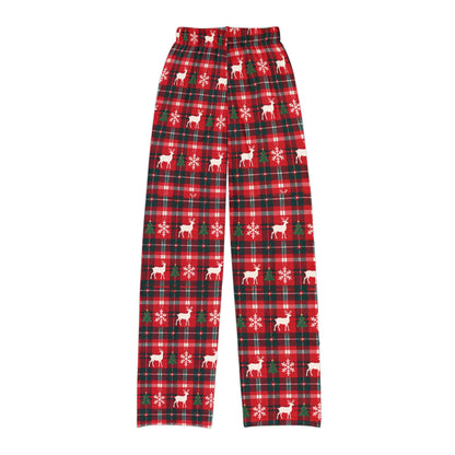 Reindeer Plaid Matching Family Lounge Pants – Kids