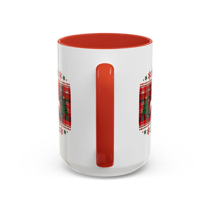 Reindeer Plaid Christmas Mug