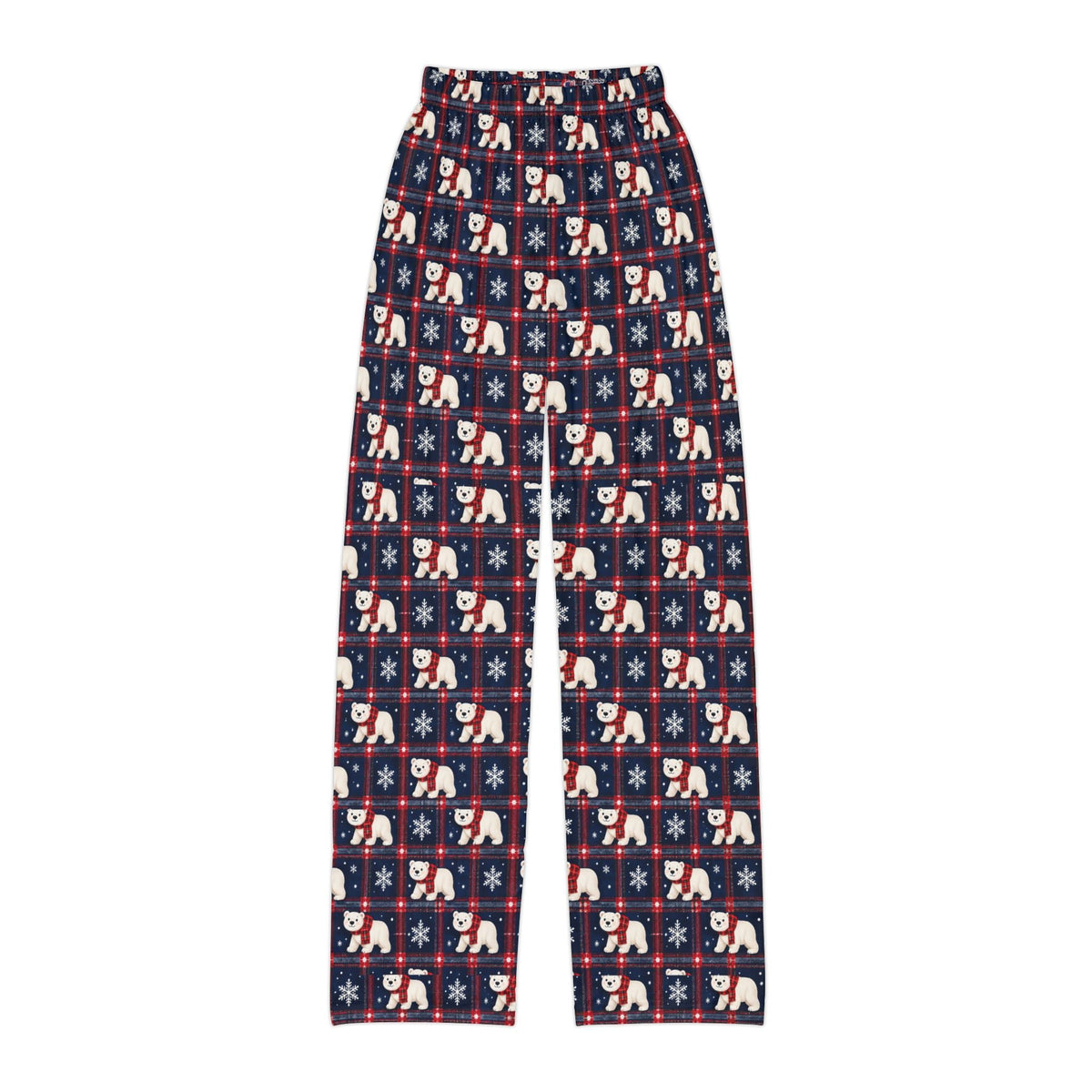 Polar Bear Plaid kids Christmas lounge pants