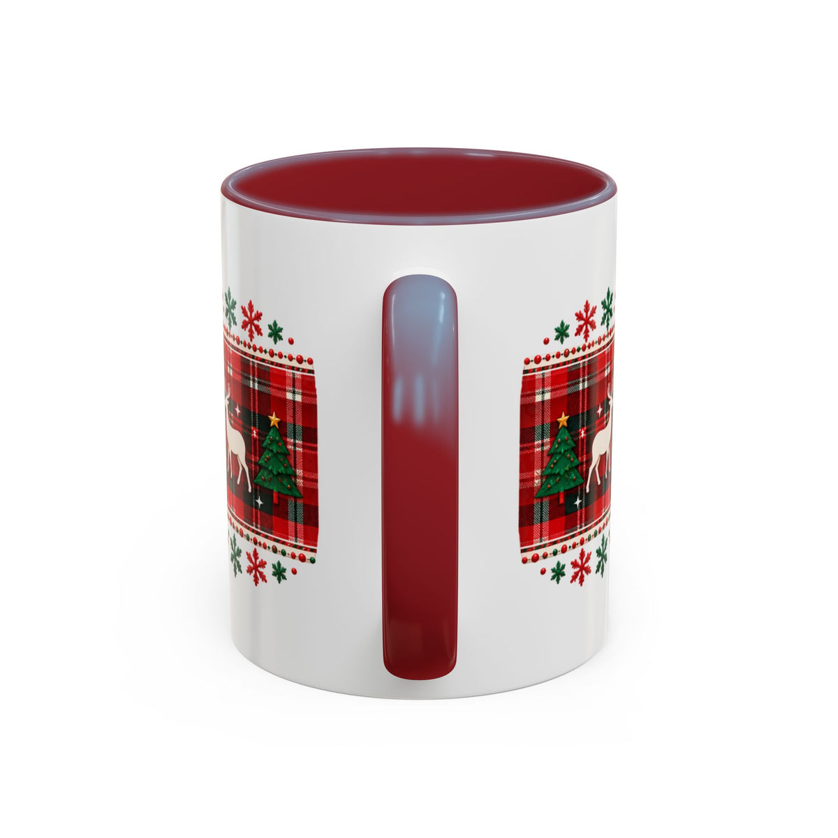 Reindeer Plaid Christmas Mug