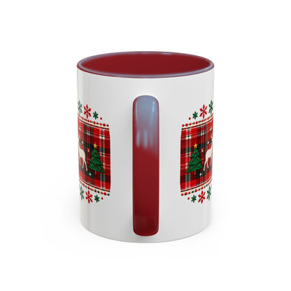 Reindeer Plaid Christmas Mug