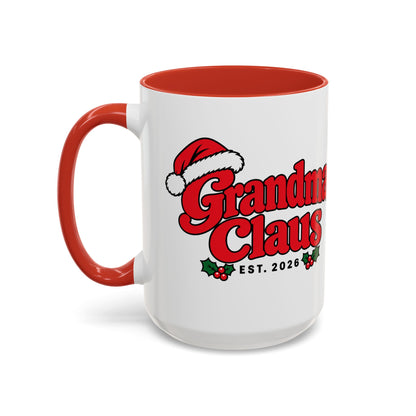 Grandma Claus Est. 2026 Christmas Mug