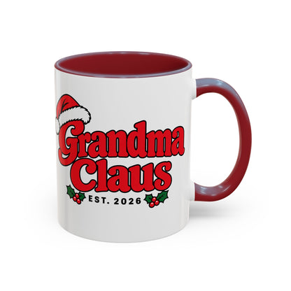 Grandma Claus Est. 2026 Christmas Mug