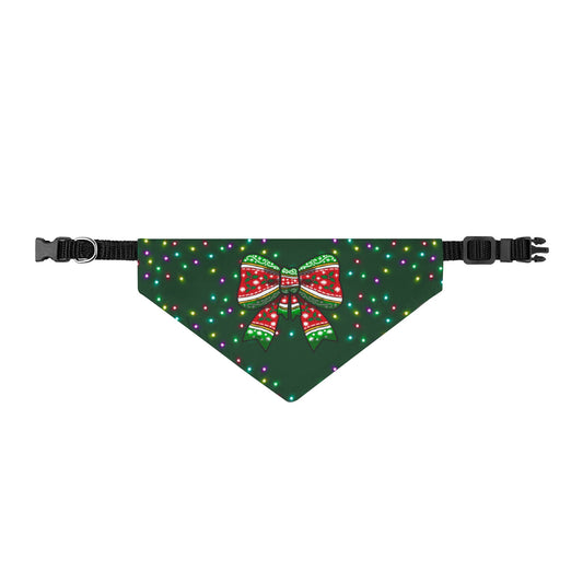 Merry Bow Christmas Dog Bandana