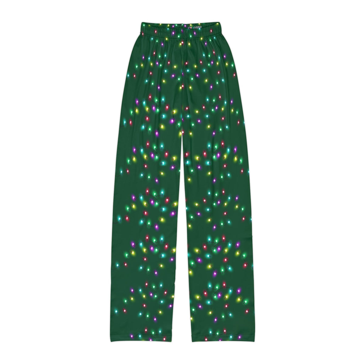 Merry Bow twinkle-lights kids Christmas lounge pants