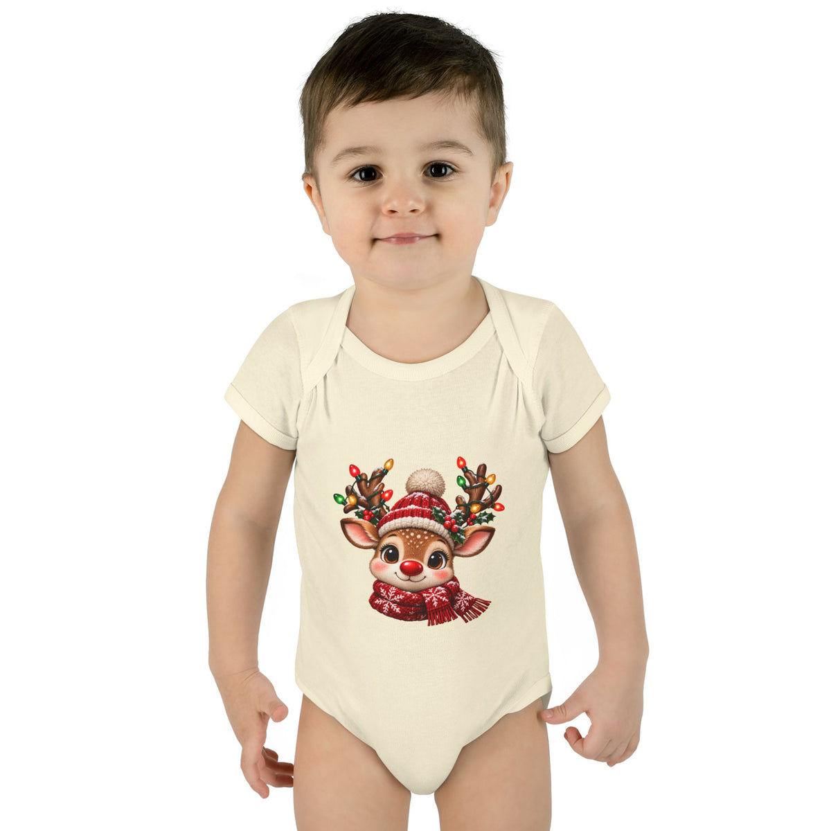 Twinkle Reindeer Matching Family Christmas Baby Bodysuit