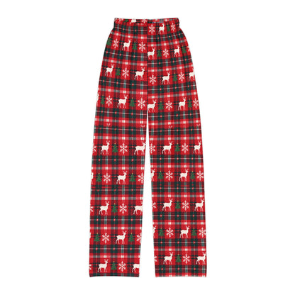 Reindeer Plaid Matching Family Lounge Pants – Kids