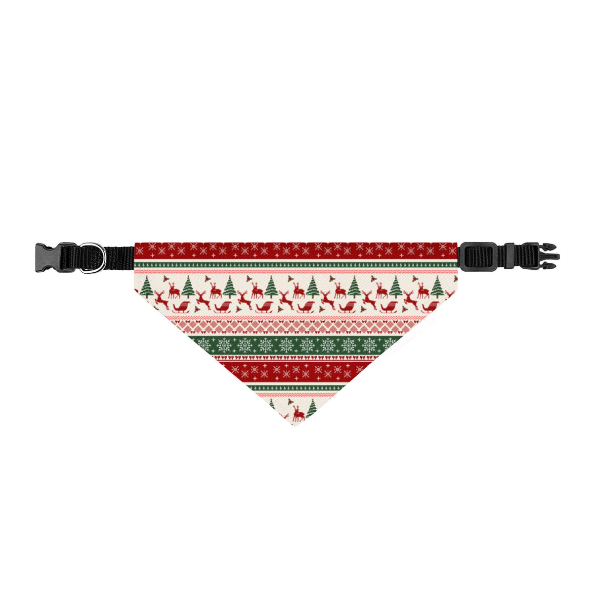 Snowman Kisses Fair Isle Christmas Dog Bandana