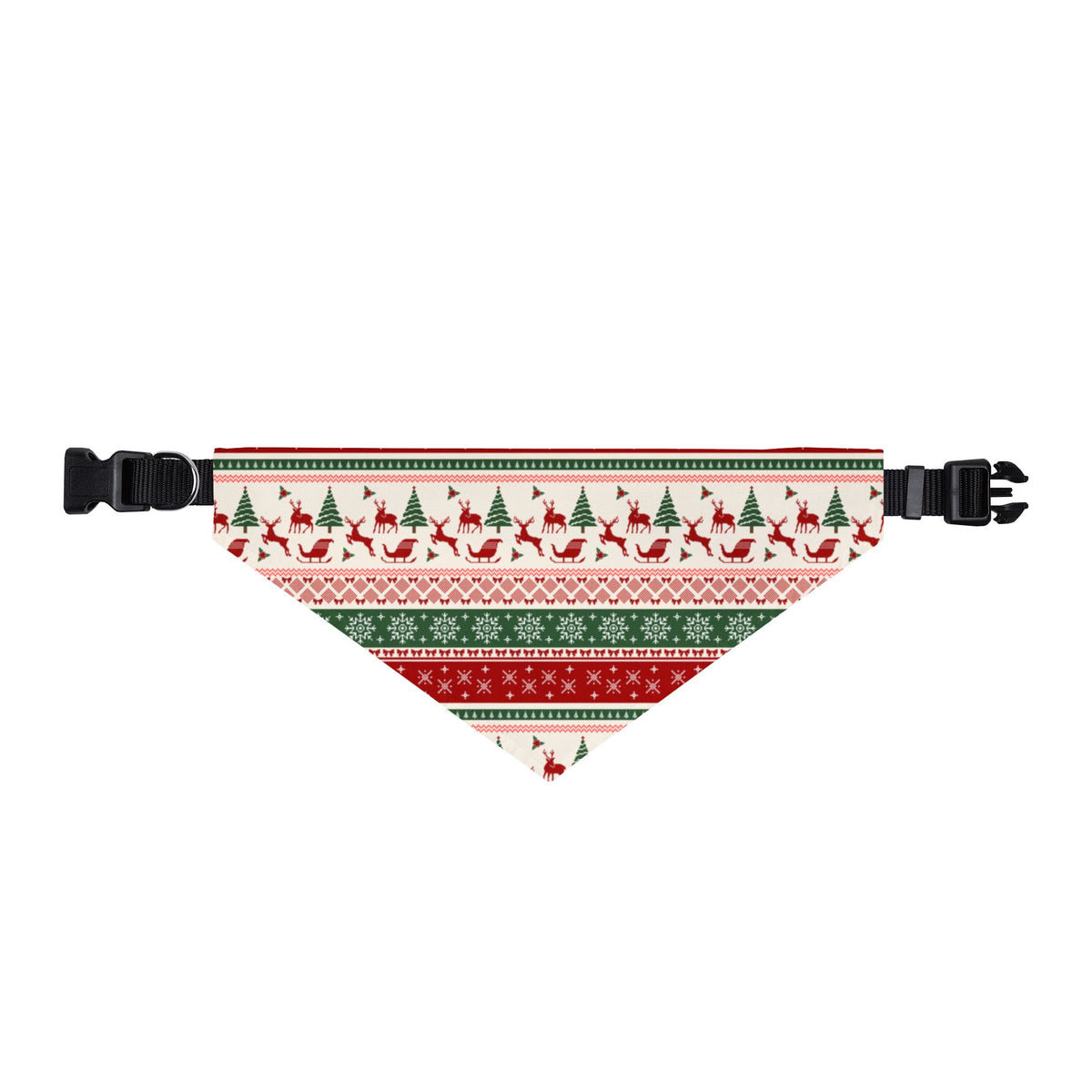 Snowman Kisses Fair Isle Christmas Dog Bandana