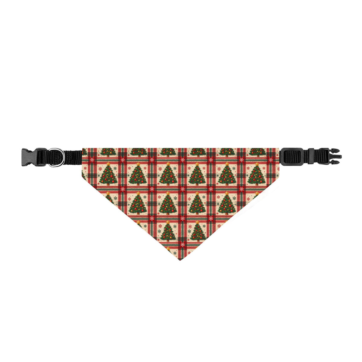 Evergreen Tree Plaid Christmas Dog Bandana
