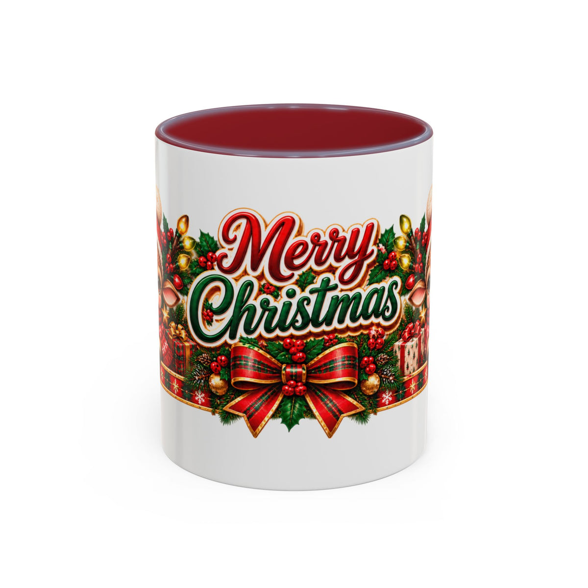 Cozy Cream Reindeer Christmas Mug