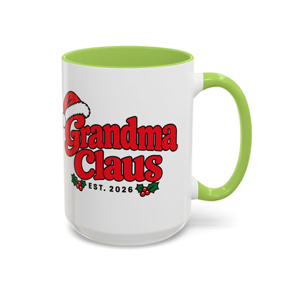 Grandma Claus Est. 2026 Christmas Mug