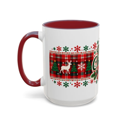 Reindeer Plaid Christmas Mug