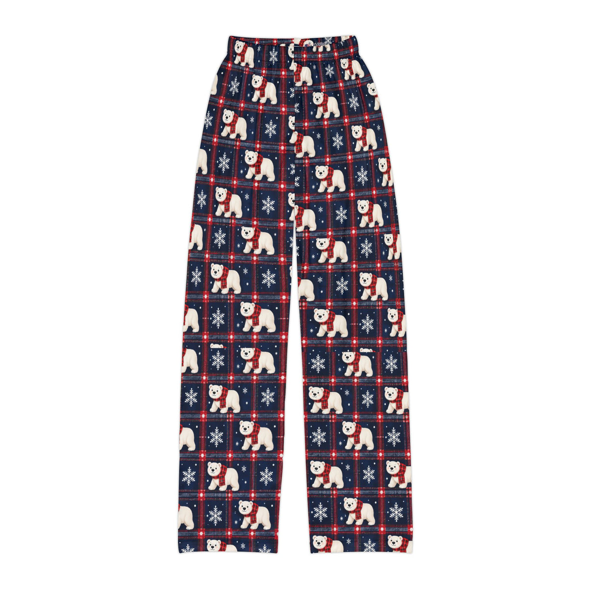 Polar Bear Plaid Matching Family Lounge Pants – Kids