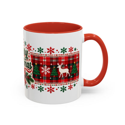 Reindeer Plaid Christmas Mug