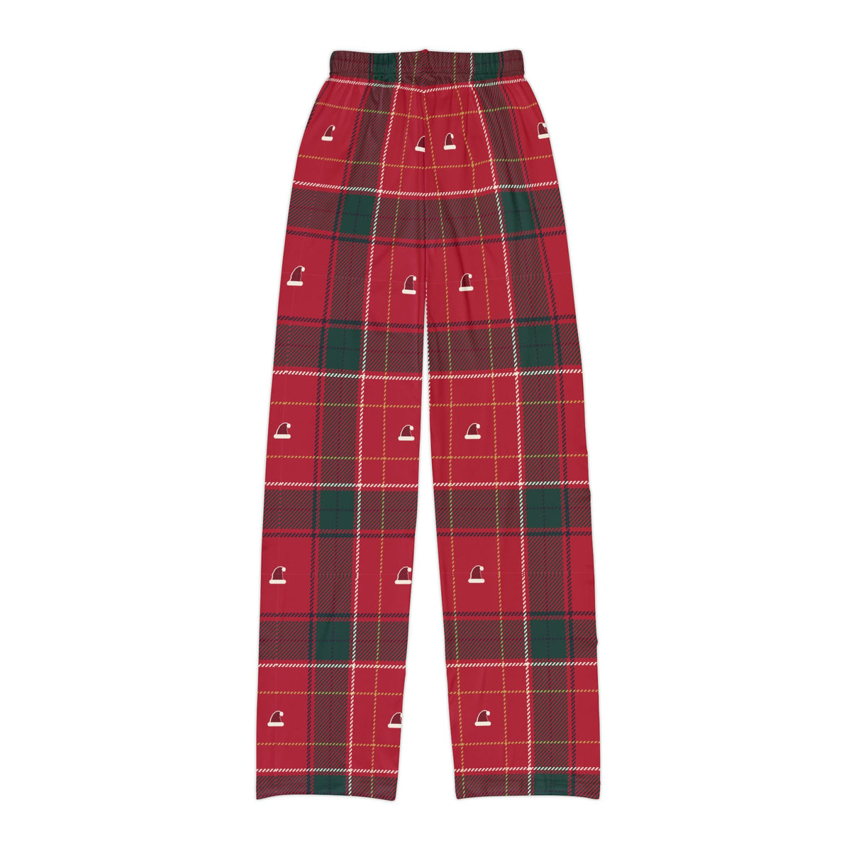 Claus Plaid matching family Christmas kids lounge pants – back view