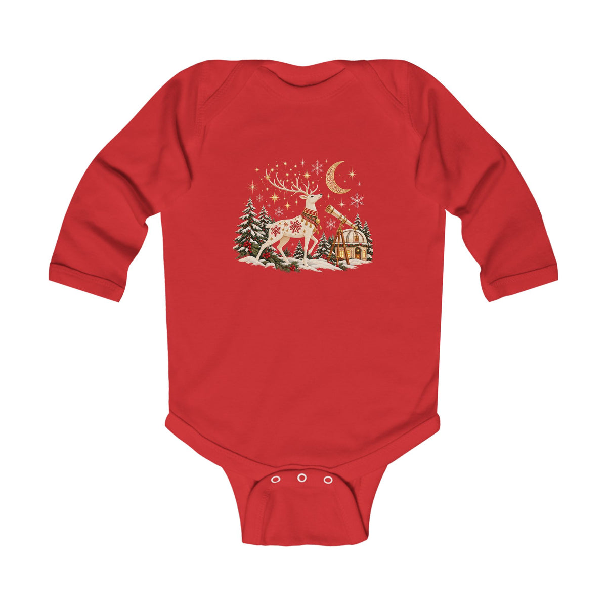 Stargazer Reindeer Matching Family Christmas Baby Long Sleeve Bodysuit