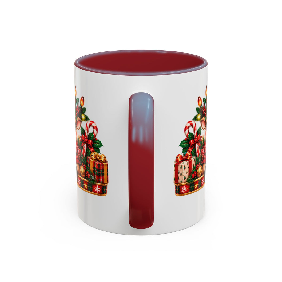 Cozy Cream Reindeer Christmas Mug