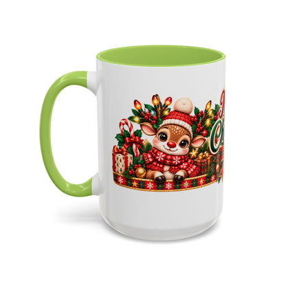 Cozy Cream Reindeer Christmas Mug