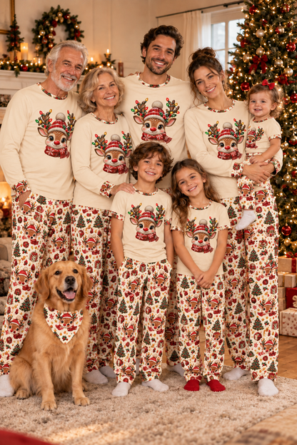 Twinkle Reindeer Matching Family Christmas Pajama Set