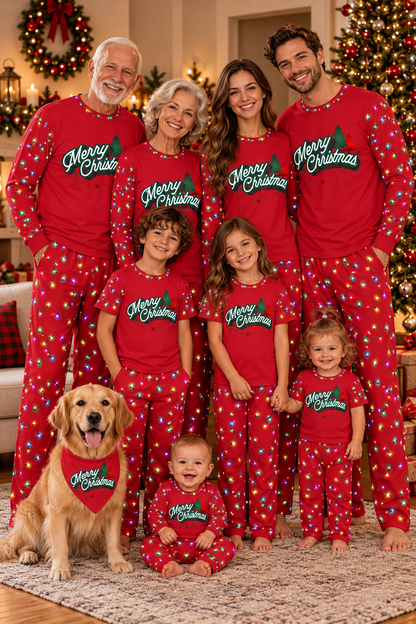 Merry & Bright Matching Family Christmas Pajama Set