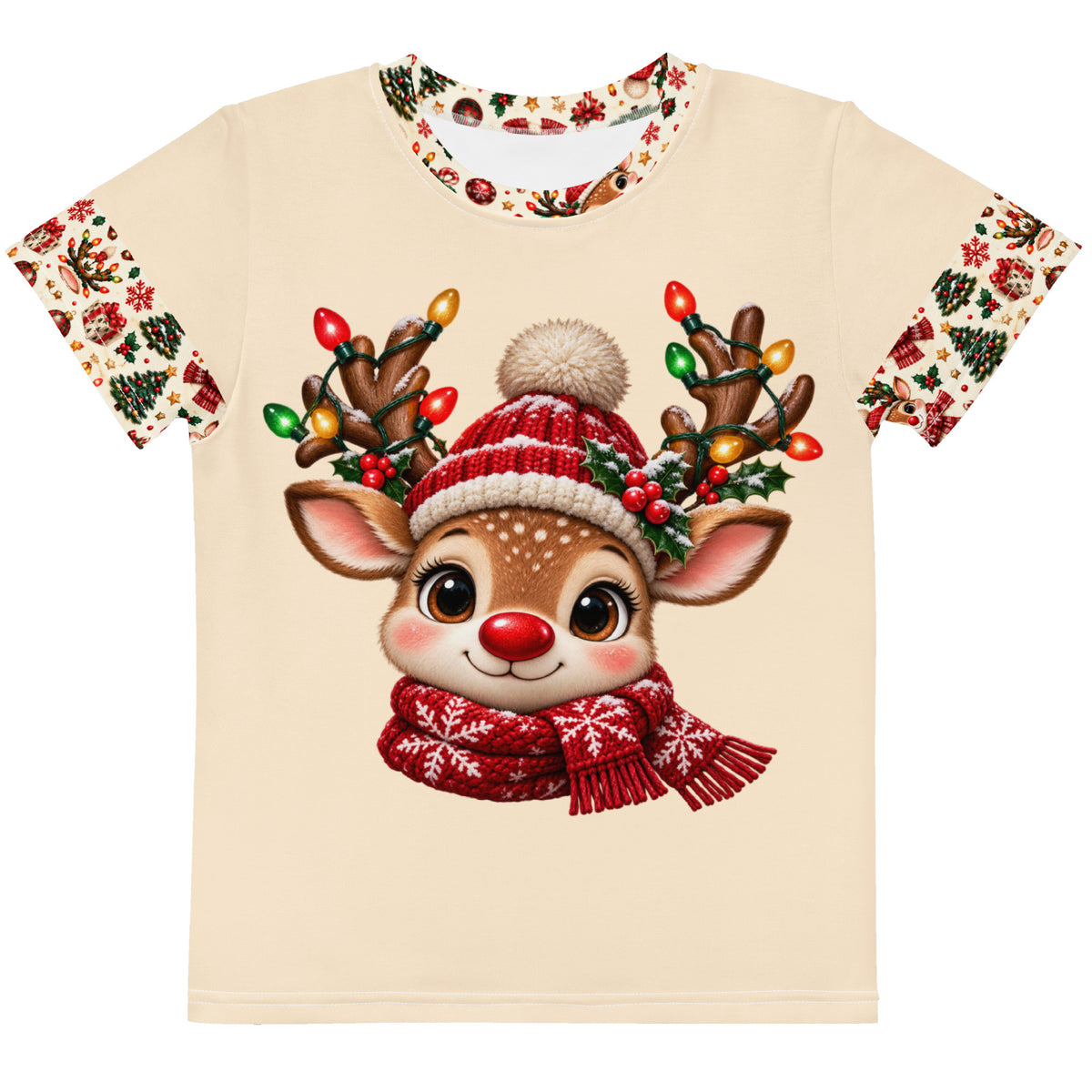 Twinkle Reindeer matching family tee for kids – front view