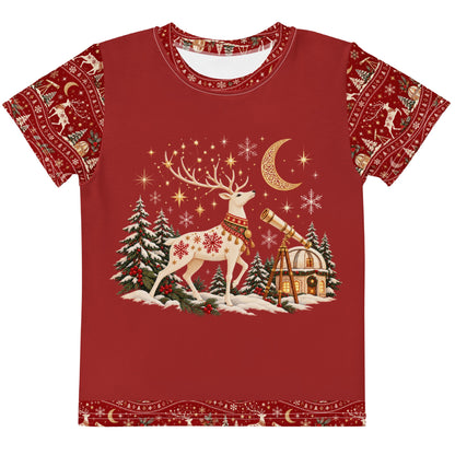 Stargazer Reindeer kids Christmas lounge tee
