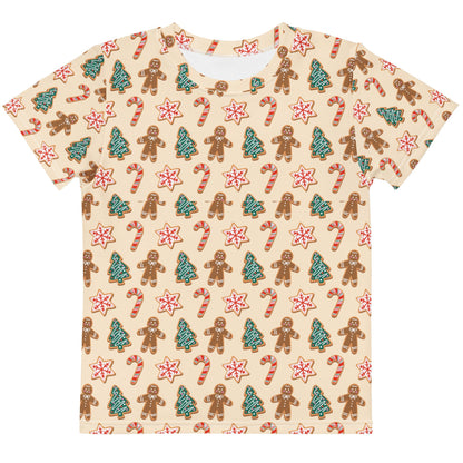 Gingerbread Cookie kids Christmas lounge tee